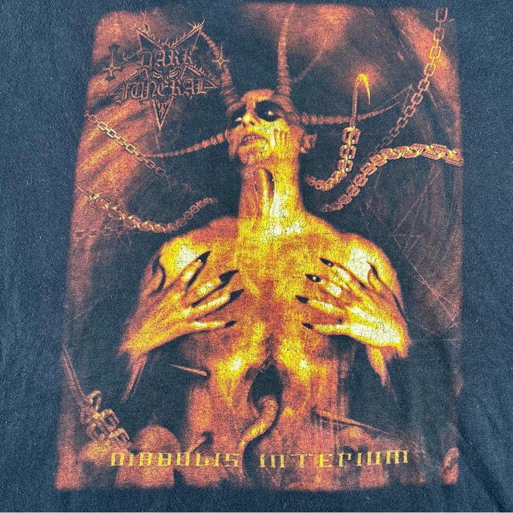 Vintage Dark Funeral Shirt Mens‎ XL Black Metal Y2K 90s Artimonde Band Tee Rare - Picture 7 of 10